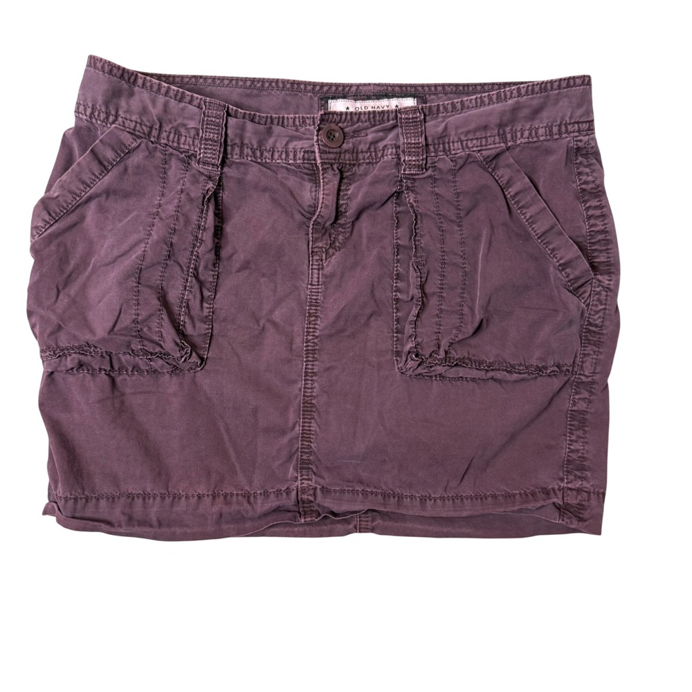 Old Navy y2k Cargo Mini‎ Skirt Size 6 Purple Utility Gorpcore Indie Goblin BOHO